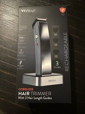 Visitation Cordless Black Hair Trimmer with 3 Length Guides